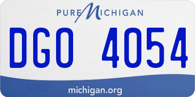 MI license plate DGO4054
