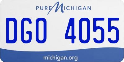 MI license plate DGO4055