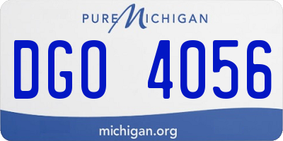 MI license plate DGO4056