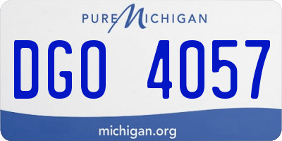 MI license plate DGO4057