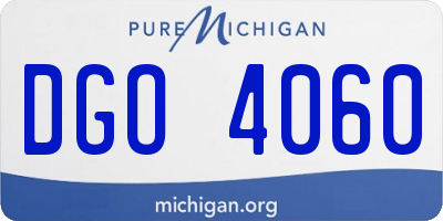MI license plate DGO4060