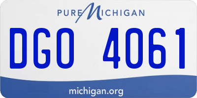 MI license plate DGO4061
