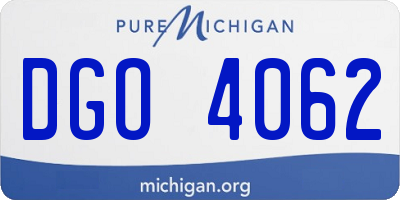 MI license plate DGO4062