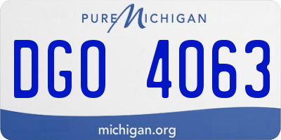 MI license plate DGO4063