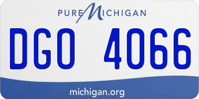 MI license plate DGO4066
