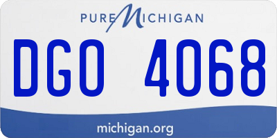 MI license plate DGO4068