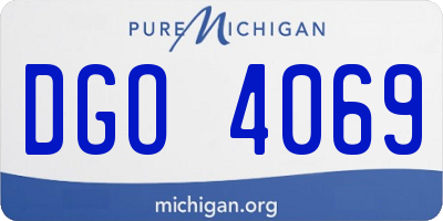 MI license plate DGO4069
