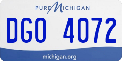 MI license plate DGO4072