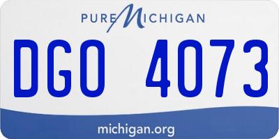 MI license plate DGO4073