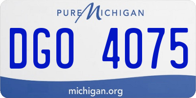 MI license plate DGO4075