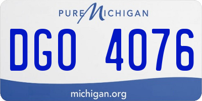 MI license plate DGO4076