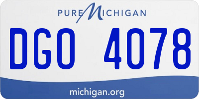 MI license plate DGO4078