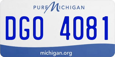 MI license plate DGO4081