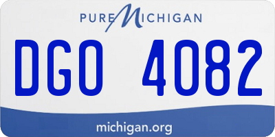 MI license plate DGO4082