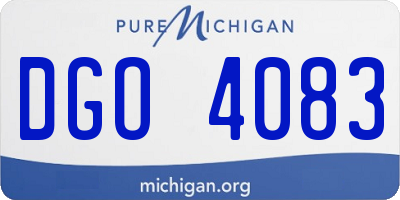 MI license plate DGO4083