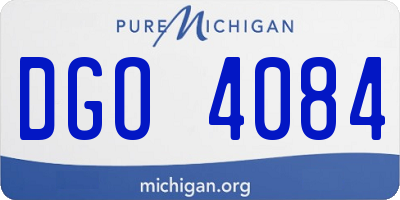 MI license plate DGO4084