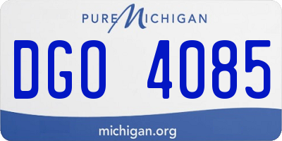 MI license plate DGO4085