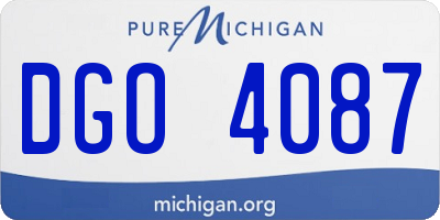 MI license plate DGO4087