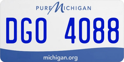 MI license plate DGO4088