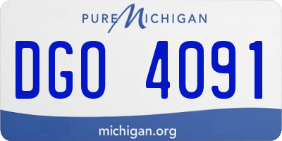 MI license plate DGO4091