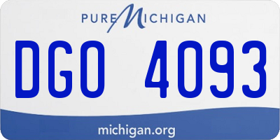 MI license plate DGO4093