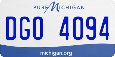 MI license plate DGO4094