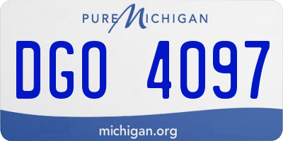 MI license plate DGO4097