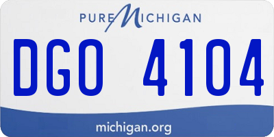 MI license plate DGO4104