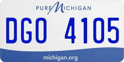 MI license plate DGO4105