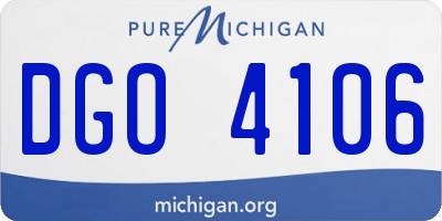 MI license plate DGO4106
