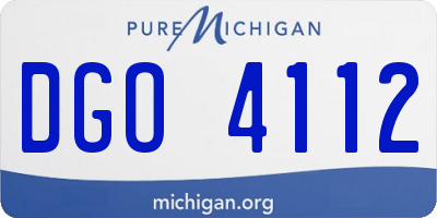 MI license plate DGO4112