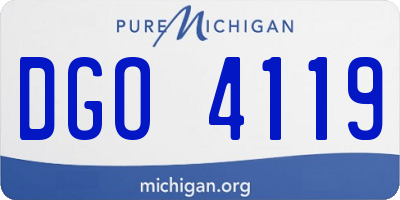 MI license plate DGO4119