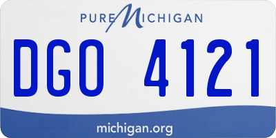 MI license plate DGO4121