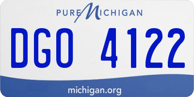 MI license plate DGO4122