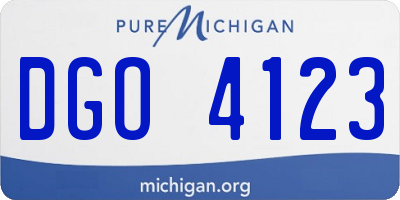 MI license plate DGO4123