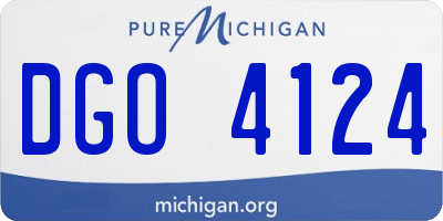 MI license plate DGO4124