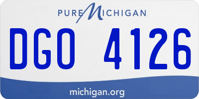 MI license plate DGO4126
