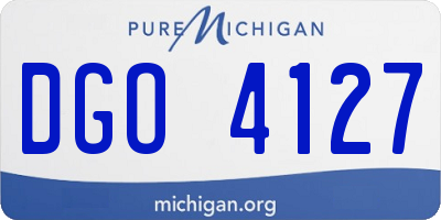 MI license plate DGO4127