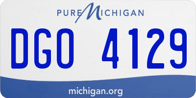 MI license plate DGO4129