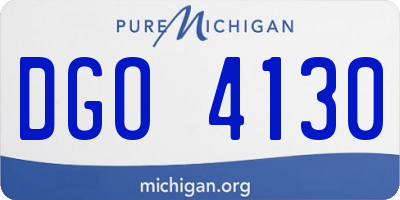 MI license plate DGO4130