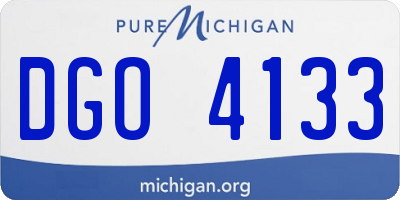 MI license plate DGO4133