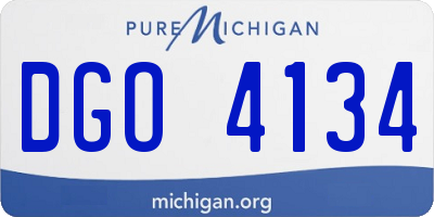 MI license plate DGO4134