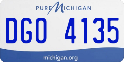 MI license plate DGO4135