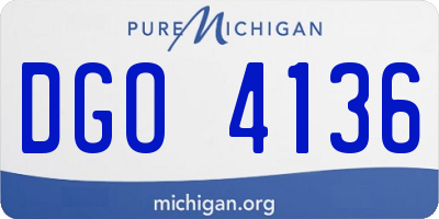 MI license plate DGO4136