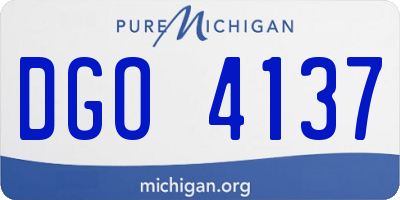 MI license plate DGO4137