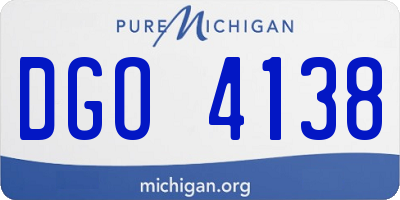 MI license plate DGO4138