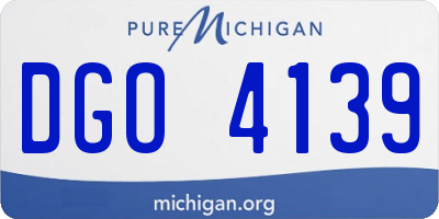 MI license plate DGO4139