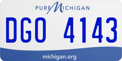 MI license plate DGO4143