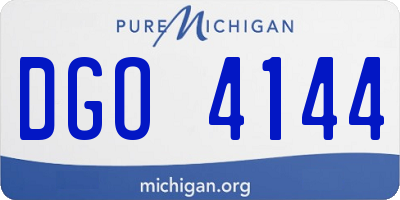 MI license plate DGO4144