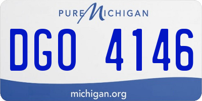 MI license plate DGO4146